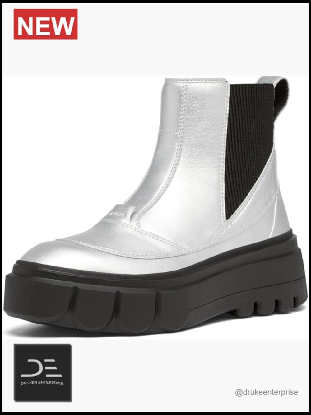 Waterproof Chelsea Boot with Faux Shearling, Pull-On Ankle Boot